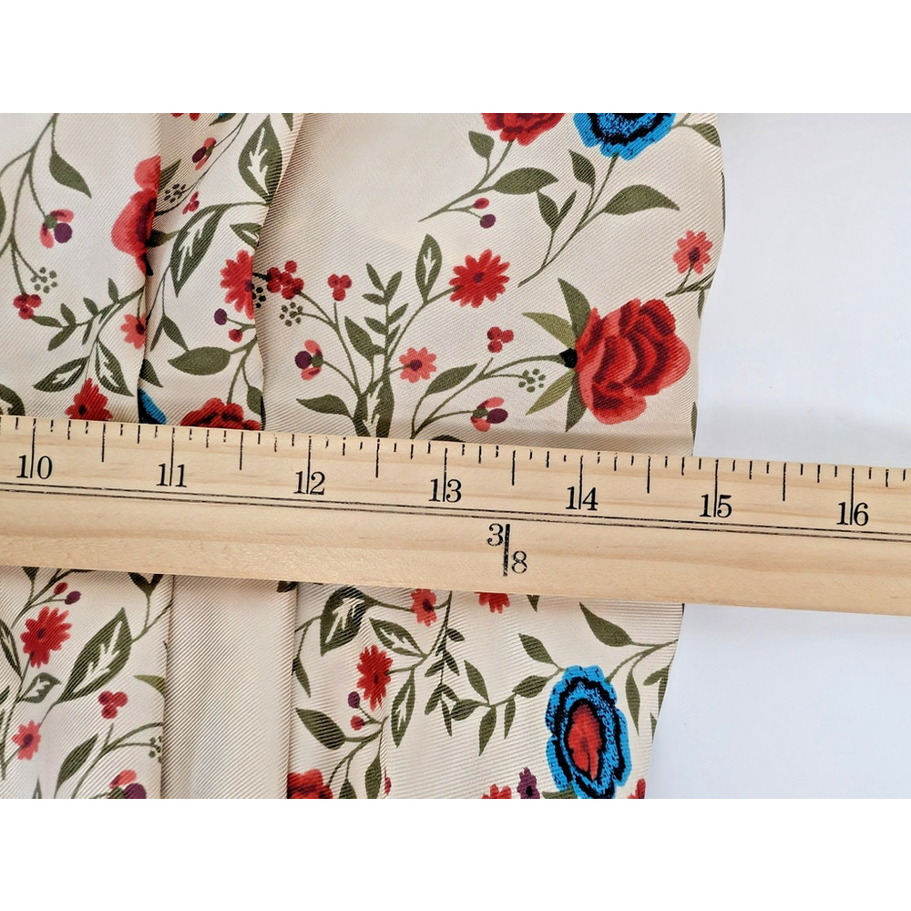 Sandro Ayeon Open Back Floral Silk Twill Mini Shirt Dress Sz 8 Western Boho - Picture 14 of 15